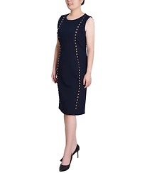 Ny Collection Petite Sleeveless Stud Front Dress