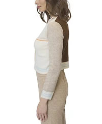 Central Park West Women's Ash Colorblocked Cardigan