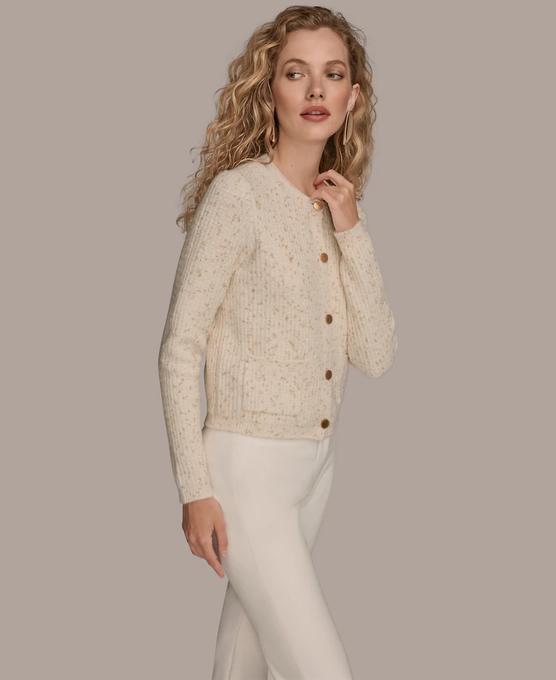 Donna Karan New York Women's Metallic Cardigan Sweater