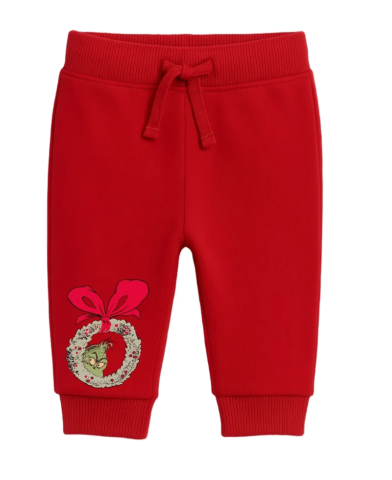 Disney Baby Boys 2-Piece Grinch Merry Grinchmas Long Sleeve Bodysuit and Pants Set