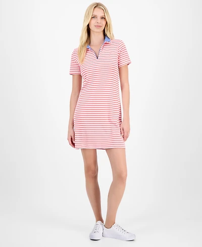 Nautica Jeans Women's Striped Polo Dress