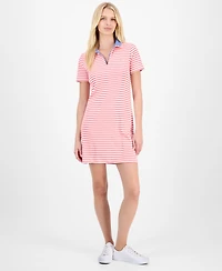 Nautica Jeans Women's Striped Polo Dress