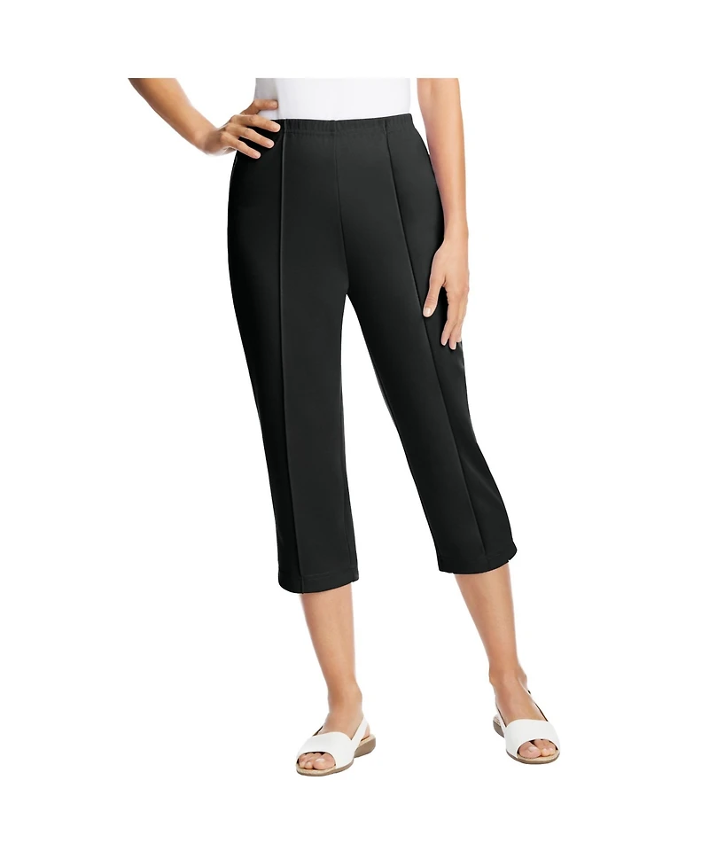 Woman Within Women's The Hassle-Free Soft Knit Capri