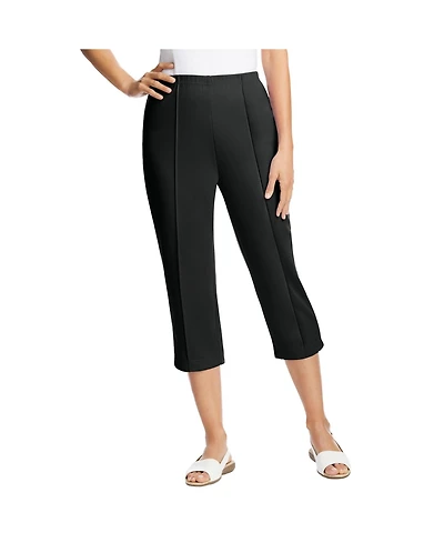 Woman Within Women's The Hassle-Free Soft Knit Capri