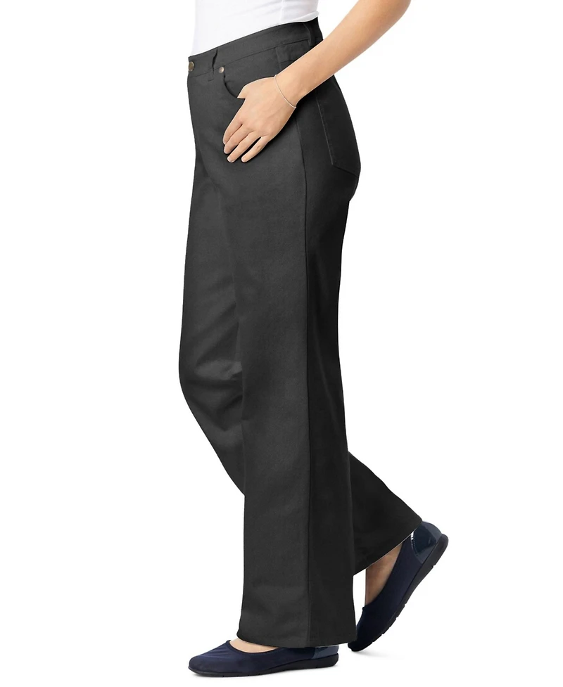 Woman Within Plus Wide-Leg Stretch Denim Jean