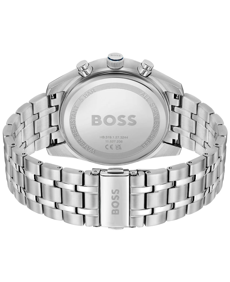 Hugo Boss Men's Skytraveller Quartz Fashion Chrono Stainless Steel Watch, 44mm