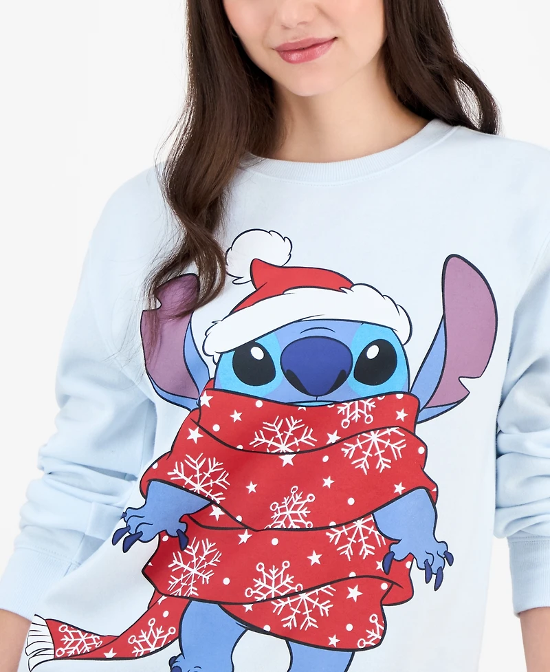 Disney Juniors' Stitch Holiday Graphic Sweatshirt