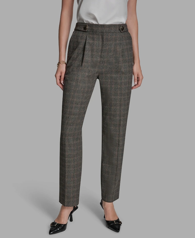 Bcbg Women's Pleated Wide Leg Full Length Pants