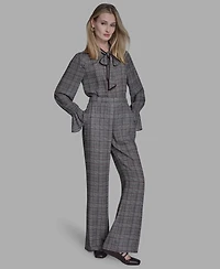 Bcbg Women's Plaid Wide-Leg Pants