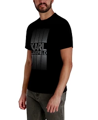 Karl Lagerfeld Paris Men's Pixelated Graphic Detail T-shirt