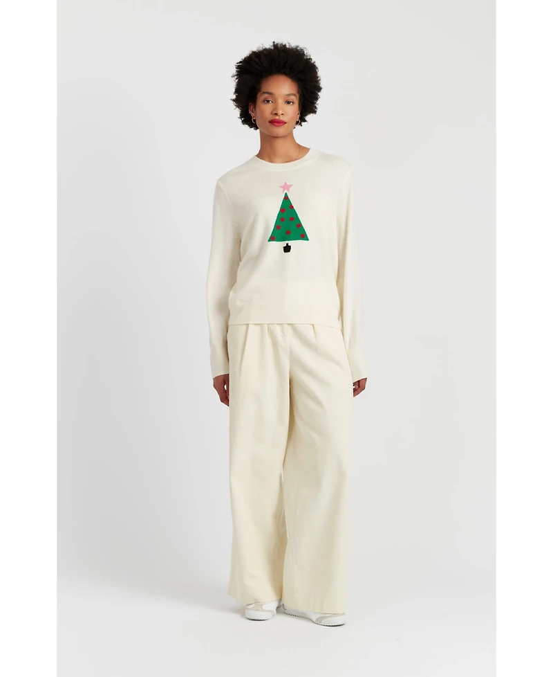 Chinti & Parker Women's Wool-Cashmere Xmas Tree Sweater
