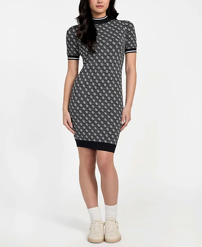 Guess Women's 4G Logo Short-Sleeve Sweater Dress