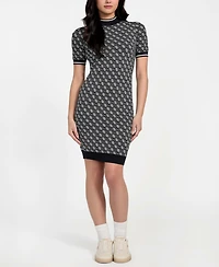 Guess Women's 4G Logo Short-Sleeve Sweater Dress