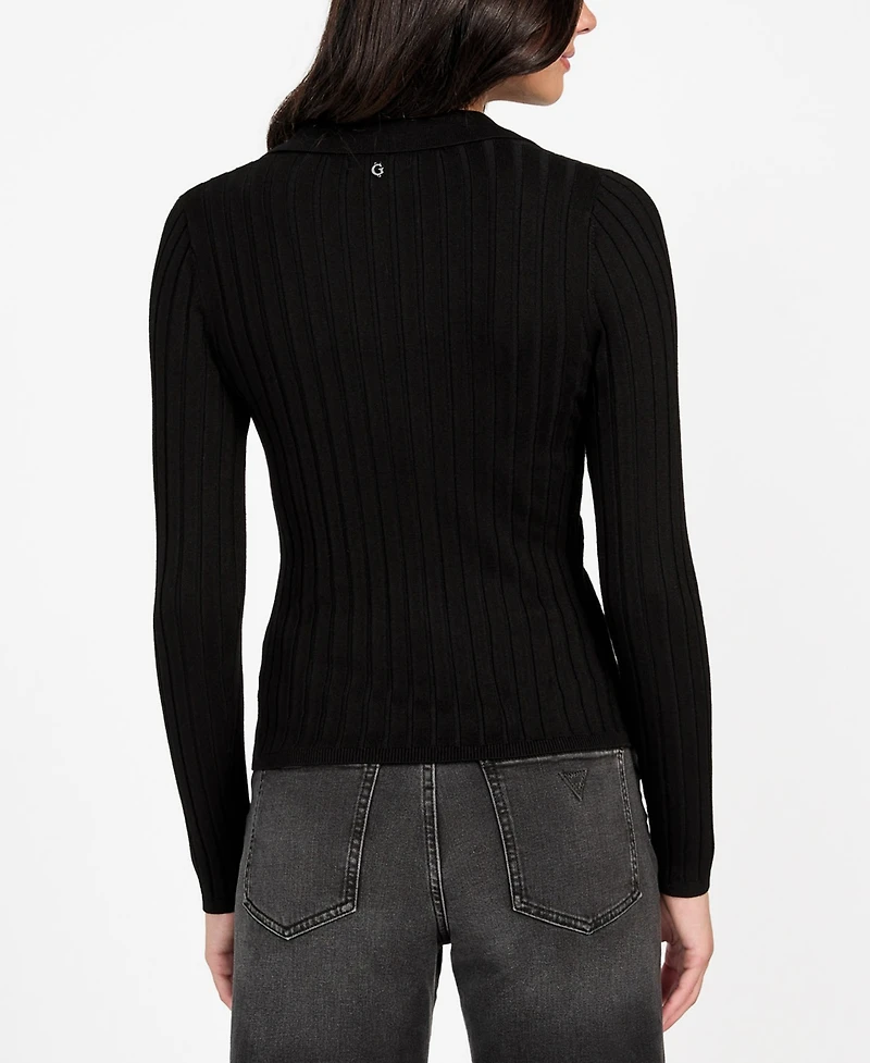 Guess Women's Long Sleeve Ribbed Miranda Sweater