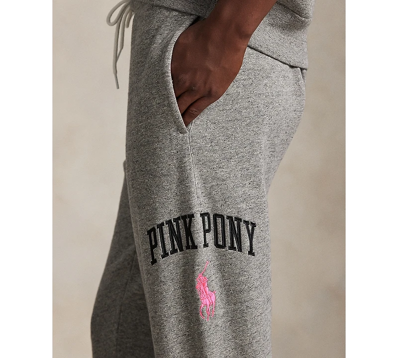 Polo Ralph Lauren Men's Pink Pony Fleece Knit Sweatpants