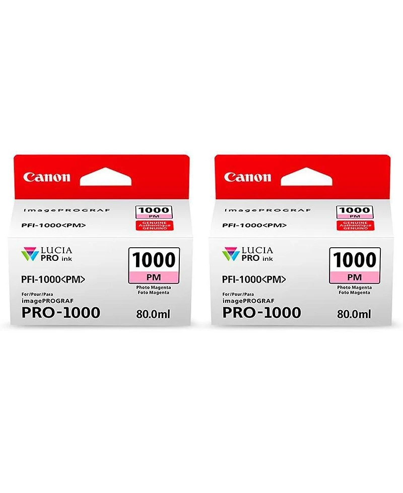 Canon 2 Pack Pfi-1000PM Photo Magenta Lucia Pro ink for imagePROGRAF Pro-1000