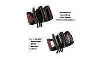 Small Crossbody Cell Phone Bag for Women, Mini Over Shoulder Handbag Purse with Credit Card Slots Black