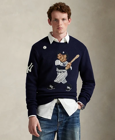 Polo Ralph Lauren Men's Yankees Bear Long Sleeve Sweater