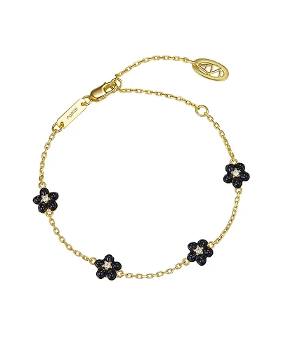 Anna Zuckerman Petit Daisy Black Bracelet