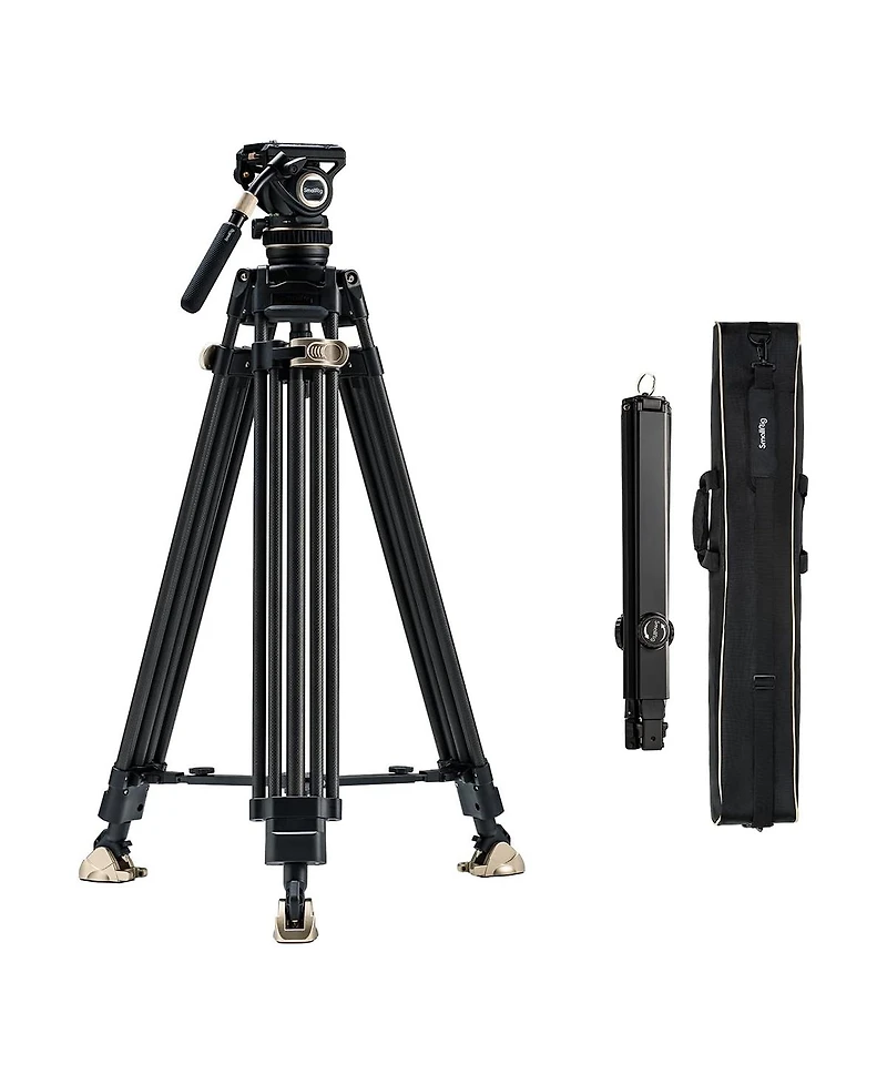 SmallRig FreeBlazer Ad-100 3-Section Heavy-Duty Carbon Fiber Tripod Kit with Ground Spreader