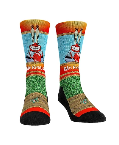 Rock Em Socks Men's and Women's SpongeBob SquarePants Mr. Krabs Showtime Crew