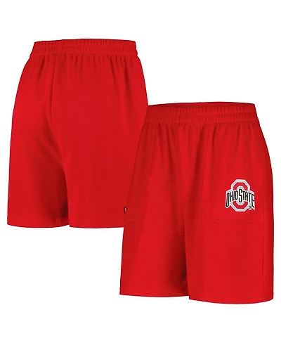 Hype and Vice Women's Scarlet Ohio State Buckeyes Pocket Hit Grand Slam Waffle Shorts