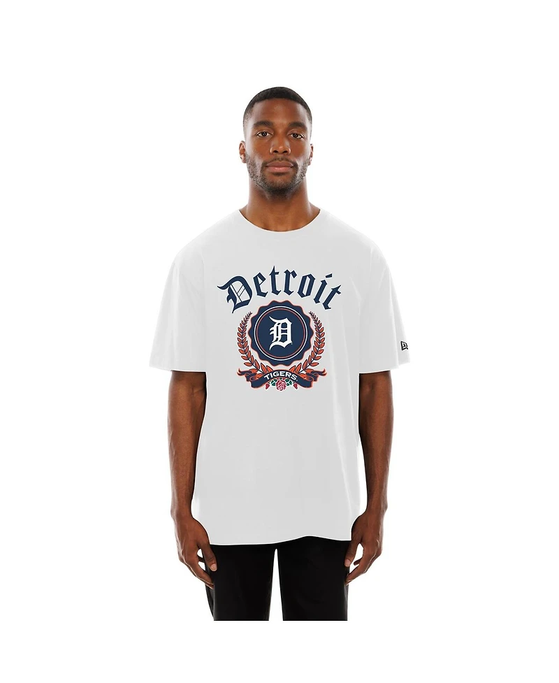 New Era Men's White Detroit Tigers Fleur Domestic T-Shirt