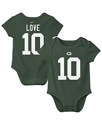 Nike Baby Boys and Girls Love Green Bay Packers Player Name Number Bodysuit