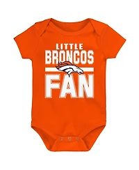 Outerstuff Newborn 3-Piece Denver Broncos Little Tike Bodysuit Set