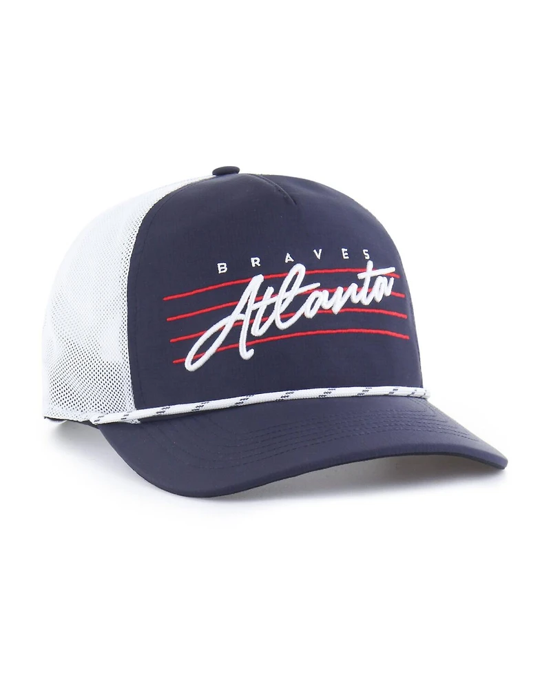 '47 Brand Men's Navy Atlanta Braves Brrr Downburst Mesh Hitch Adjustable Hat
