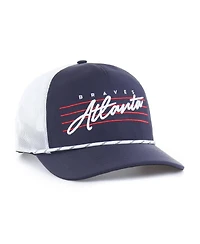 '47 Brand Men's Navy Atlanta Braves Brrr Downburst Mesh Hitch Adjustable Hat