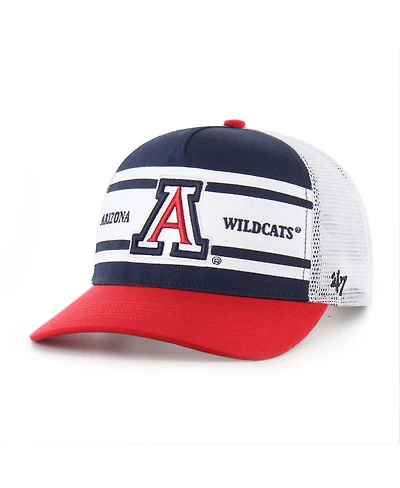 '47 Brand Big Boys and Girls Navy/Red Arizona Wildcats Super Stripe Hitch Adjustable Trucker Hat