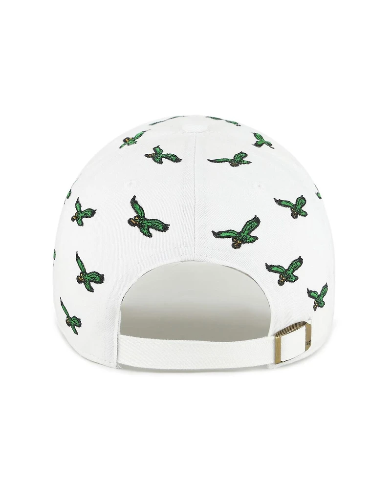 '47 Brand Men's and Women's White Philadelphia Eagles Confetti Clean Up Adjustable Hat