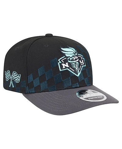 New Era Men's and Women's Black New York Liberty 9SEVENTY Checkerboard Print Adjustable Hat
