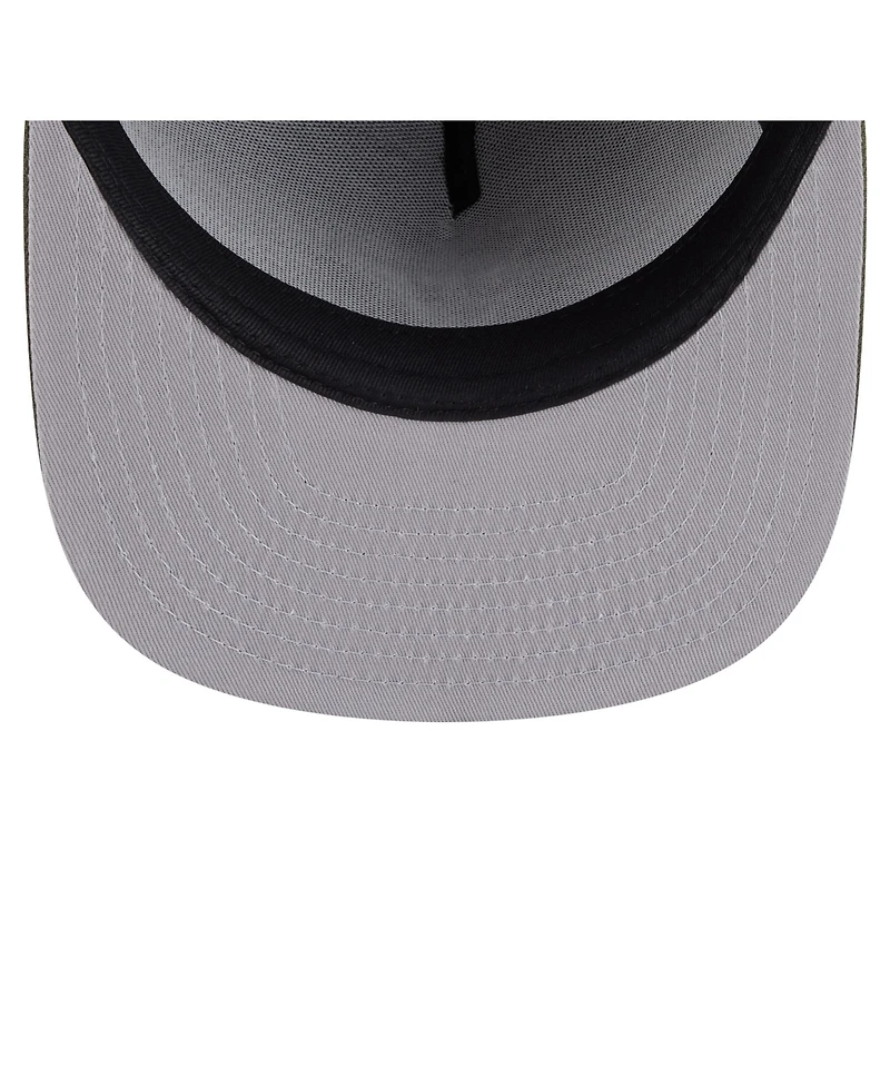 New Era Men's Olive Houston Texans Color Pack A-Frame 9FIFTY Snapback Hat