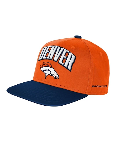 Outerstuff Big Boys and Girls Orange Denver Broncos Essentials Adjustable Hat