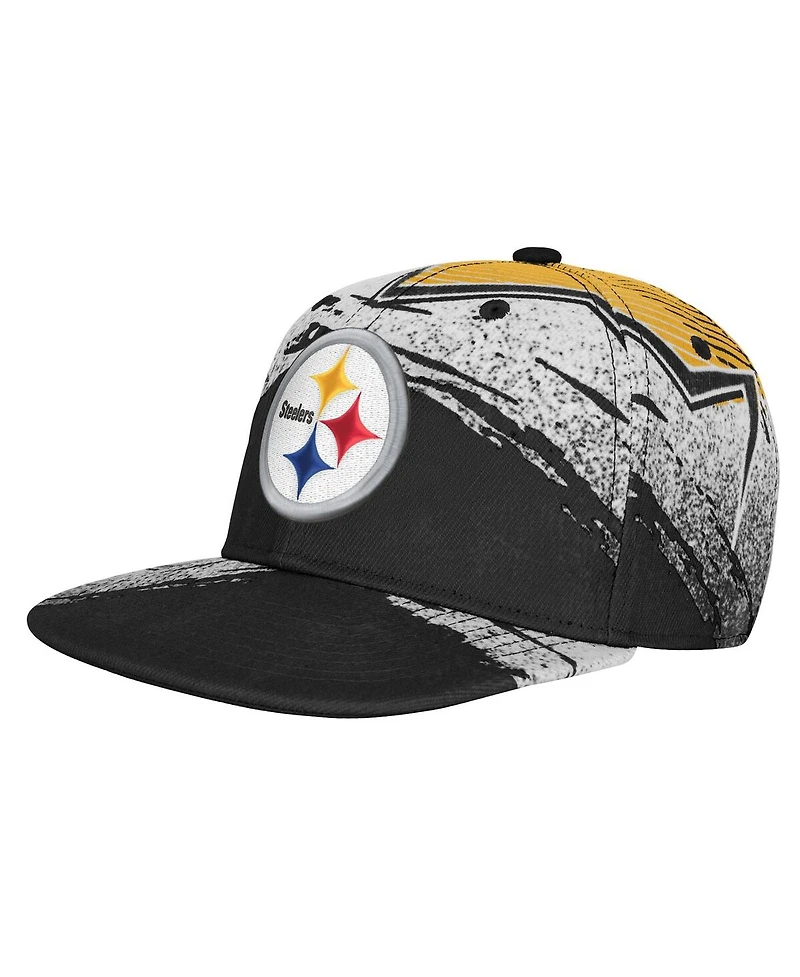 Outerstuff Big Boys and Girls Black Pittsburgh Steelers Make Noise Adjustable Hat