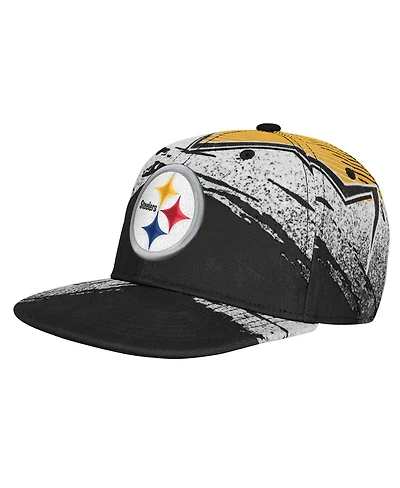 Outerstuff Big Boys and Girls Black Pittsburgh Steelers Make Noise Adjustable Hat