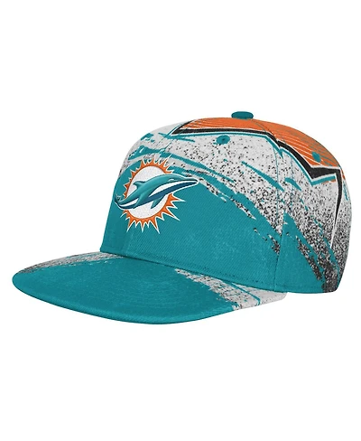 Outerstuff Big Boys and Girls Aqua Miami Dolphins Make Noise Adjustable Hat