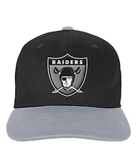 Outerstuff Big Boys and Girls Black Las Vegas Raiders True Retro Adjustable Hat