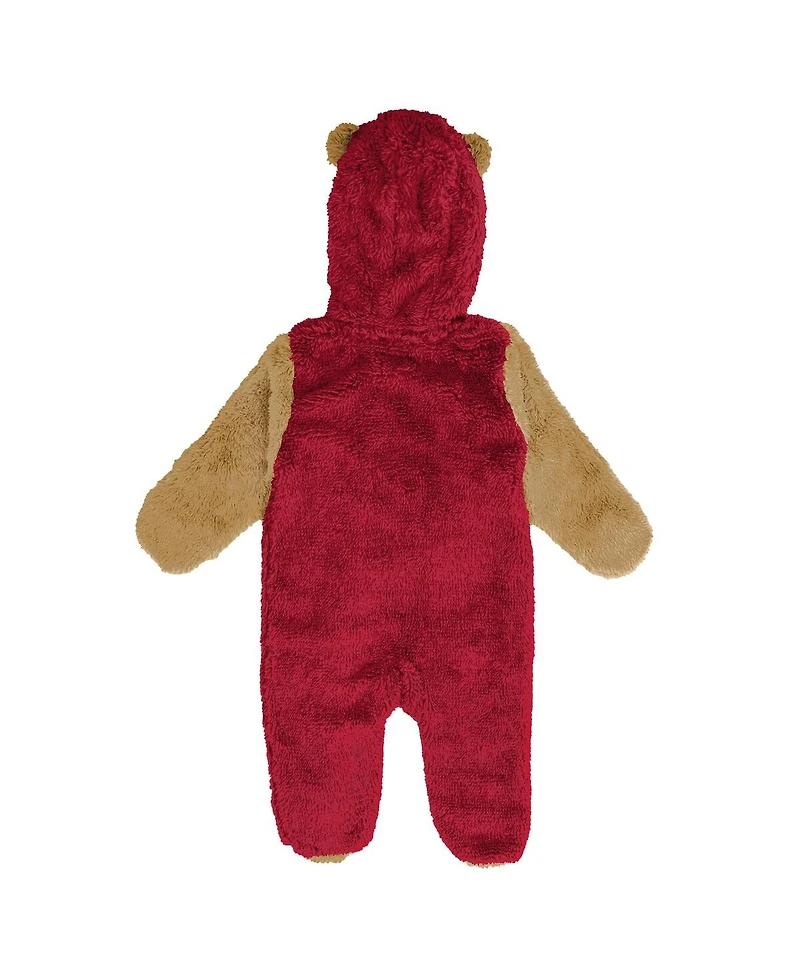 Outerstuff Baby Boys and Girls Scarlet San Francisco 49ers Stay Napping Fleece Bunting Full-zip Sleeper