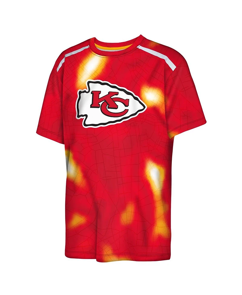 Outerstuff Big Boys and Girls Red Kansas City Chiefs End Zone Dri-Tek T-Shirt