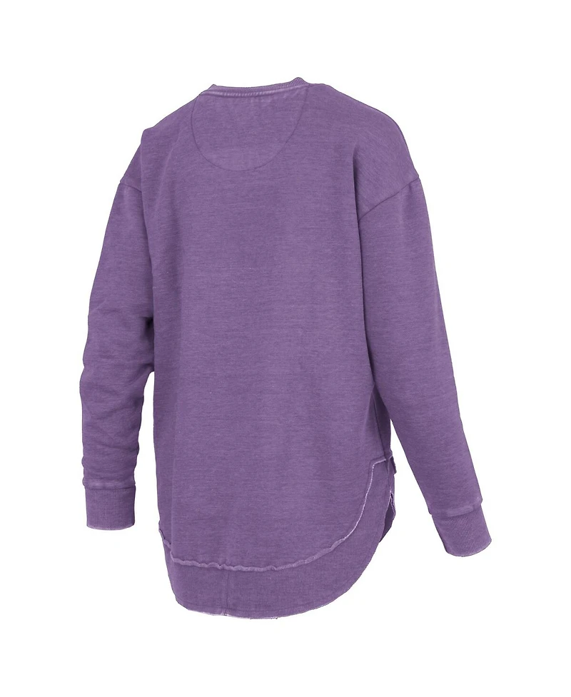 Pressbox Women's Purple Lsu Tigers Westin Poncho V-Neck Pullover Sweatshirt