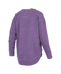 Pressbox Women's Purple Lsu Tigers Westin Poncho V-Neck Pullover Sweatshirt