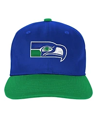 Outerstuff Big Boys and Girls Royal Seattle Seahawks True Retro Adjustable Hat
