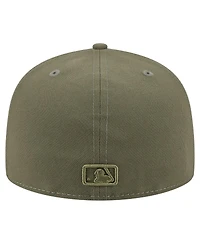 New Era Men's Olive Houston Astros Color Pack A-Frame 59FIFTY Fitted Hat