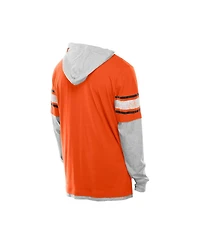 New Era Men's Orange Cincinnati Bengals Twofer Layered Long Sleeve Hoodie T-Shirt