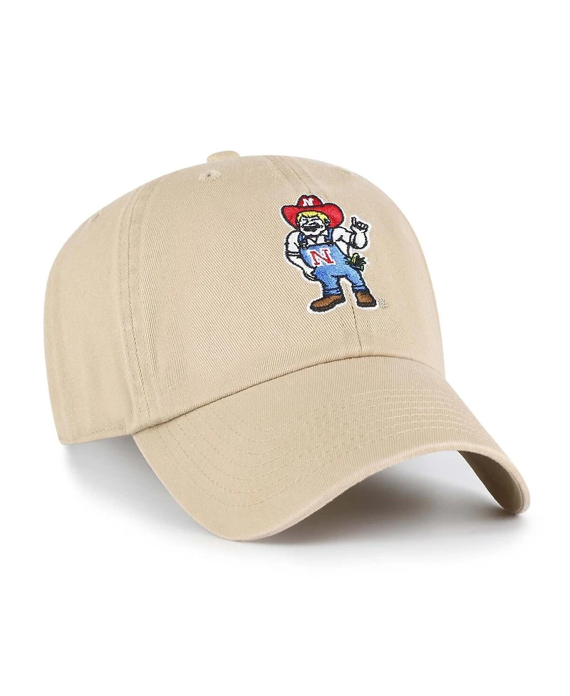 '47 Brand Big Boys and Girls Khaki Nebraska Huskers Clean Up Adjustable Hat