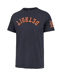 '47 Brand Men's Navy Detroit Tigers Upside Down Two-Peat Franklin T-Shirt