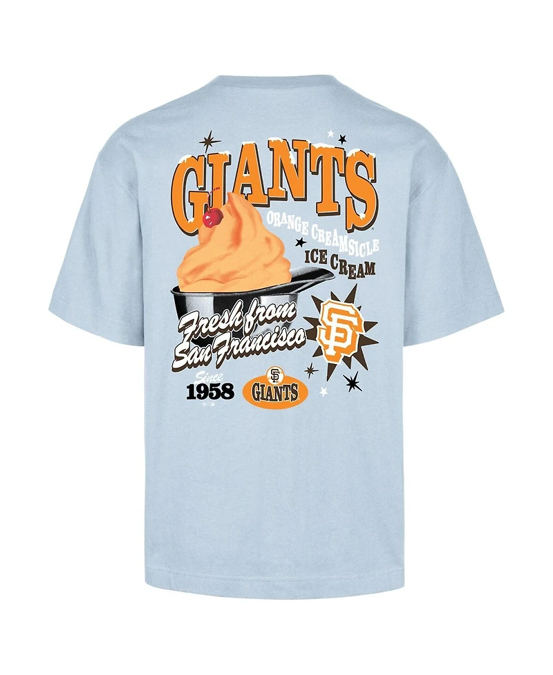 '47 Brand Men's Light Blue San Francisco Giants Ice Cream Parlor Foundation T-Shirt